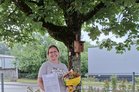 Barbara Rabold freut sich sehr über den 4. Platz beim Jubiläumswettbewerb.