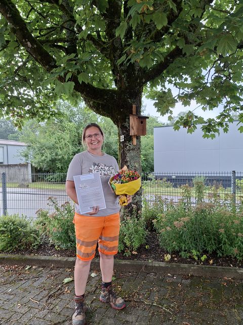 Barbara Rabold freut sich sehr über den 4. Platz beim Jubiläumswettbewerb.