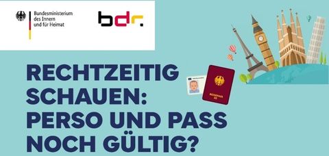 Die Bearbeitungszeit für Personalausweise beträgt derzeit ab Antragstellung ca. 3 Wochen und für Reisepässe ca. 6 Wochen, bitte prüfen Sie rechtzeitig die Gültigkeit Ihrere Papiere.
