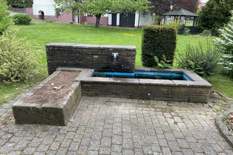 Mit vereinten Kräften: Bei der Aktion "Gemeinsam anpacken" wird der Brunnen in Ottenhausen fit für die Zukunft gemacht.