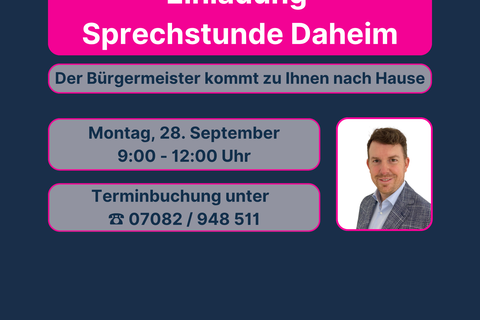 Bürgermeister Helge Viehweg kommt zur Sprechstunde daheim direkt zu Ihnen.