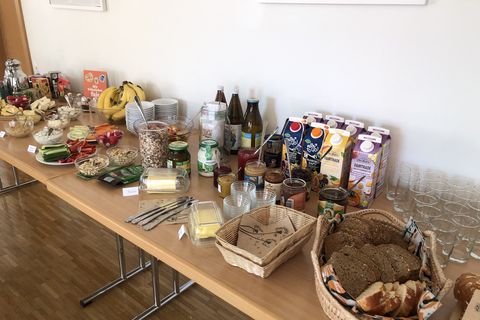 Das Frühstücksbuffet mit fairen, regionalen und Bio-Produkten: