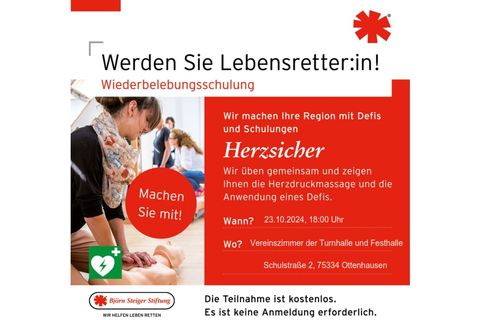 Lassen auch Sie sich zum potenziellen Lebensretter ausbilden!