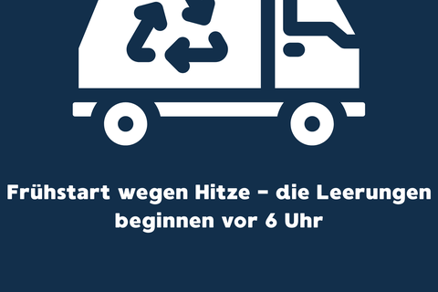 Die Leerung beginnt aus Gründen des Arbeitsschutzes schon vor 6 Uhr morgens. 