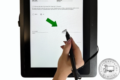 Signatur-Tablets jetzt auch im Bürgerbüro in Conweiler