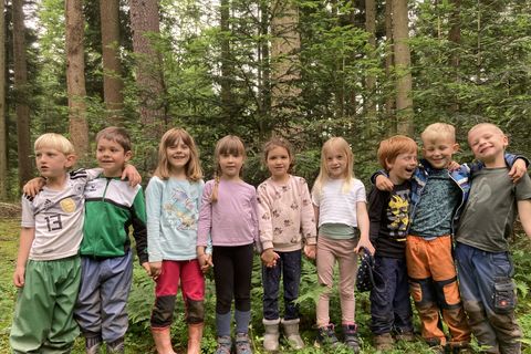 Die Schlaufüchse des Waldkindergarten gehen nun in die Schule.