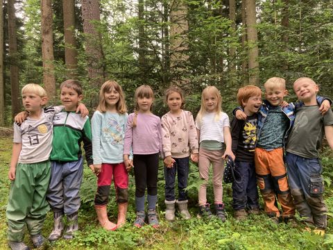 Die Schlaufüchse des Waldkindergarten gehen nun in die Schule.
