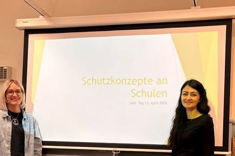 Die Kinderschutzfachkräfte Kjara Allion (links) und Jennifer Laupp begeleiteten den pädagogischen Tag der Grundschulen Schwann, Langenalb und Ottenhausen.