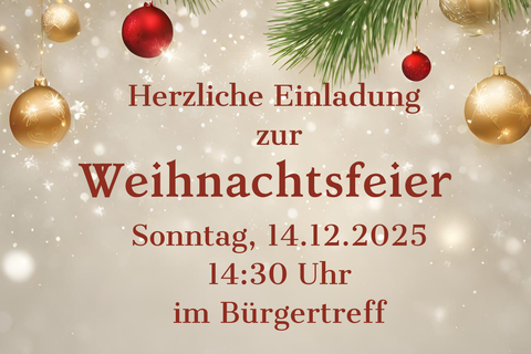 Das Team im Bürgertreff freut sich auf einen festlichen Nachmittag mit Ihnen.