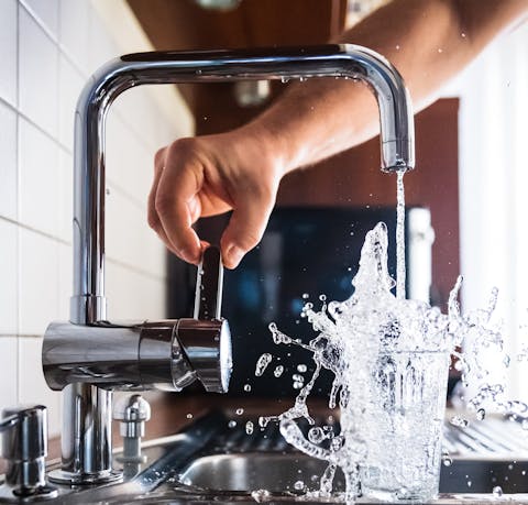Frisches Wasser direkt aus dem Hahn