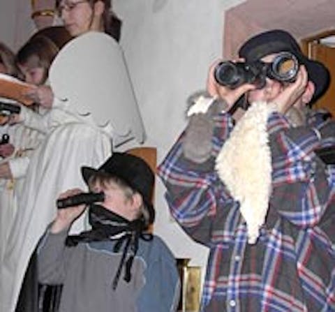 Wo sind sie denn? Aufnahme vom Krippenspiel 2006