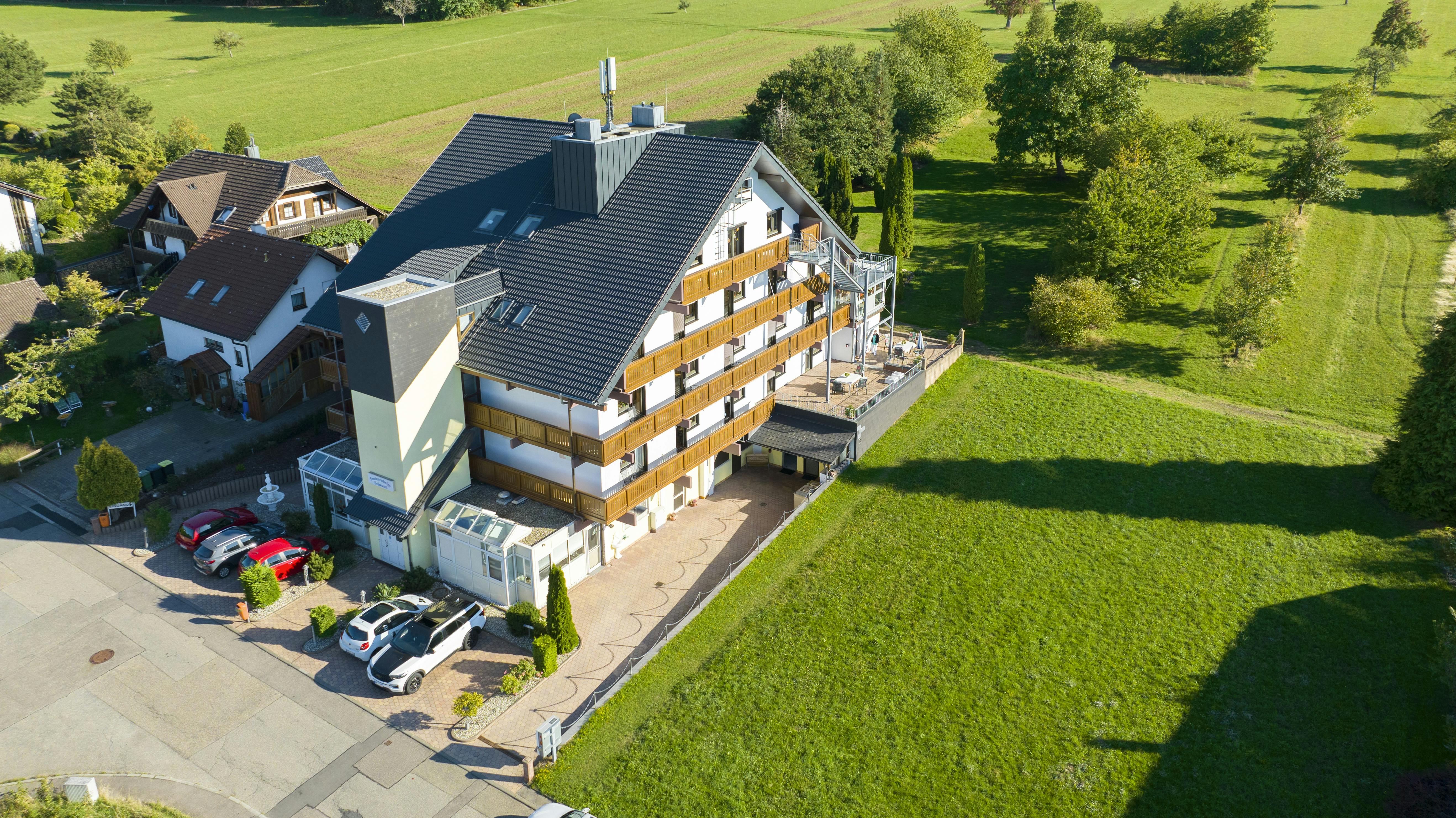 Blick auf Seniorenheim Schwann